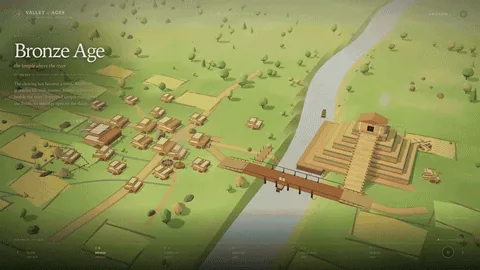 時代をたどる3Dシーン
