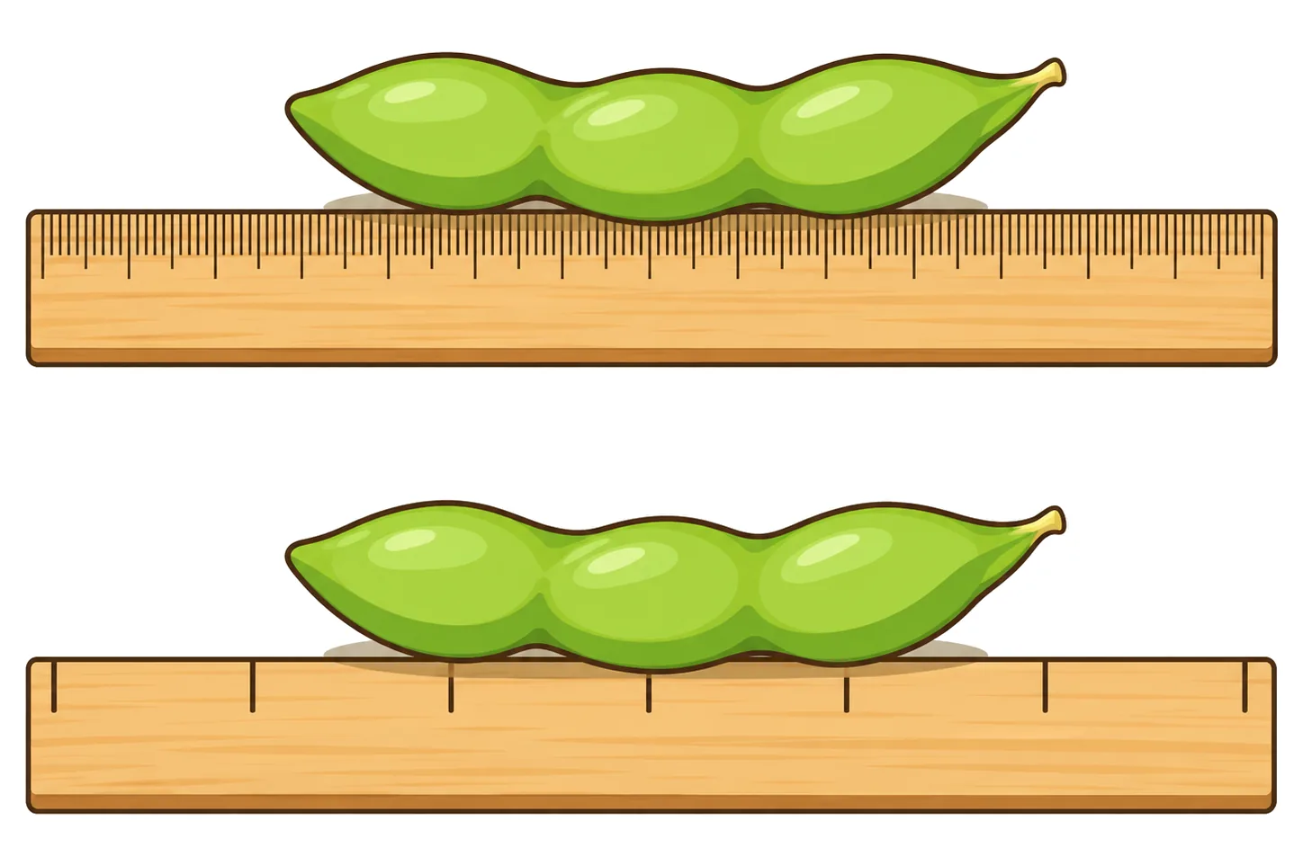 量子化のたとえ：目盛りを粗くする（イメージ）