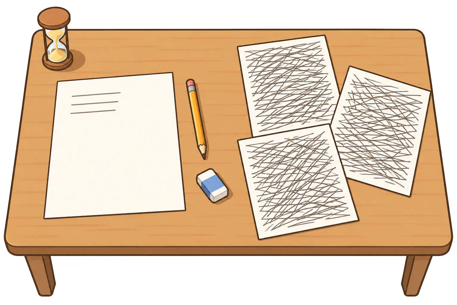 問題用紙と、下書き用紙